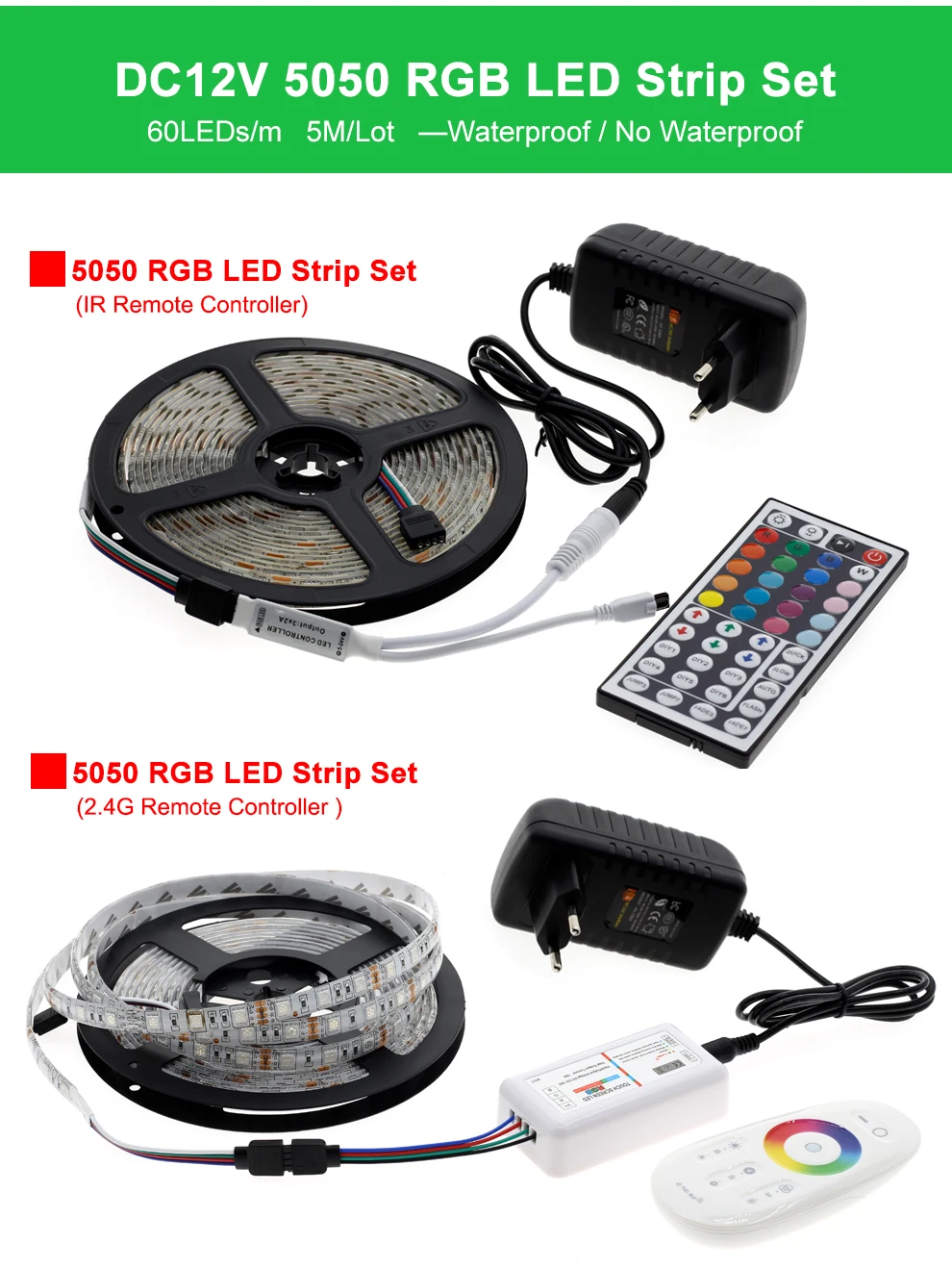 5 м 5050 Светодиодная лента DC12V RGB/RGBW/RGBWW гибкий светильник лента 300 светодиодный s RGB цвет Светодиодная лента комплект+ пульт дистанционного управления+ адаптер питания