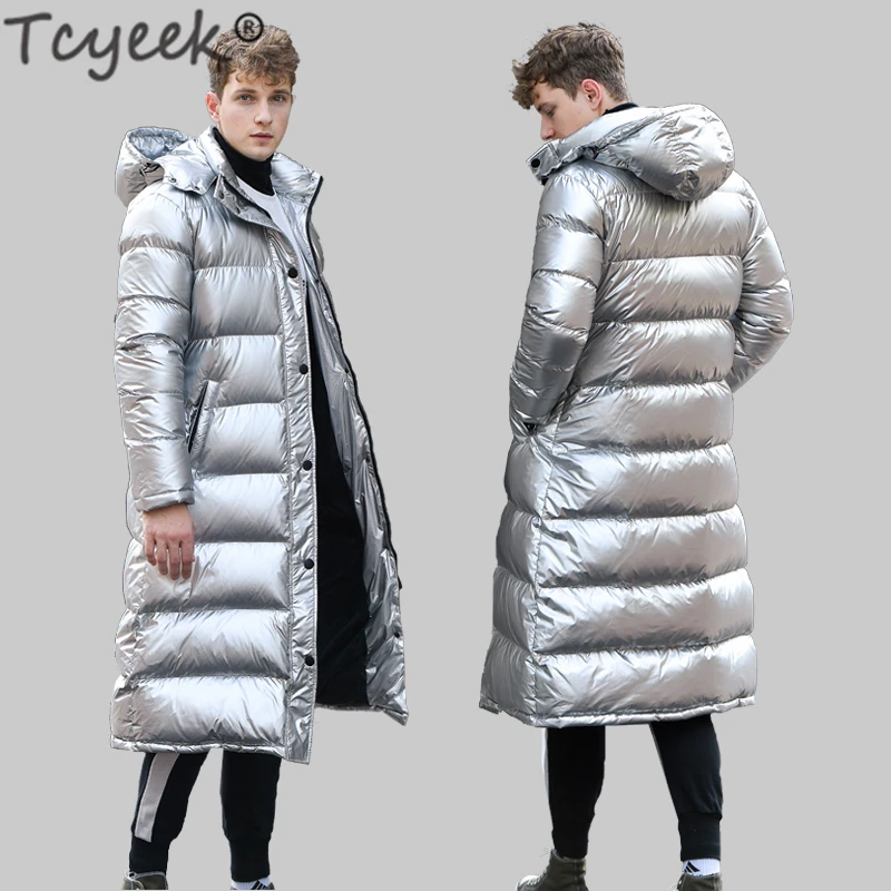 Куртка Tcyeek уличная Мужская модная брендовая 90% Толстая куртка на утином пуху