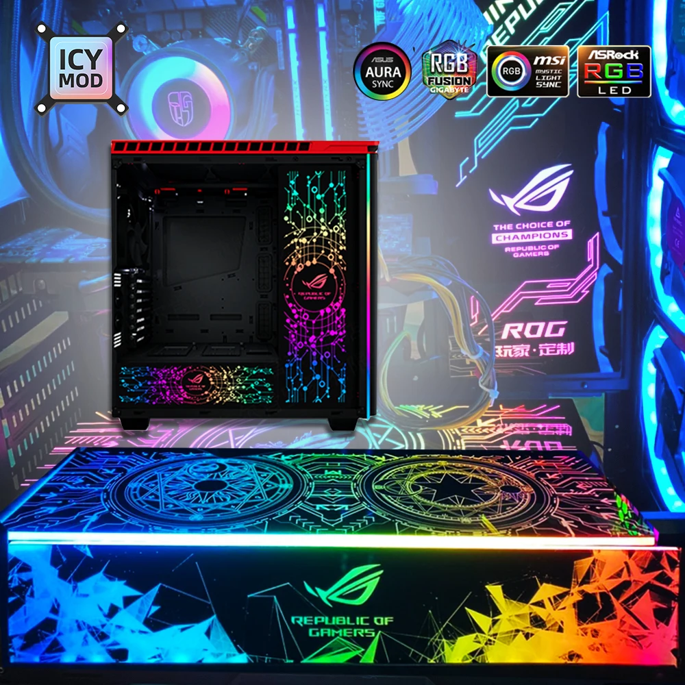 mod rgb lighting panel customize pc case vga backplate side panel pc cabinet a rgb colorful aura sync water cooling rgb plate free global shipping