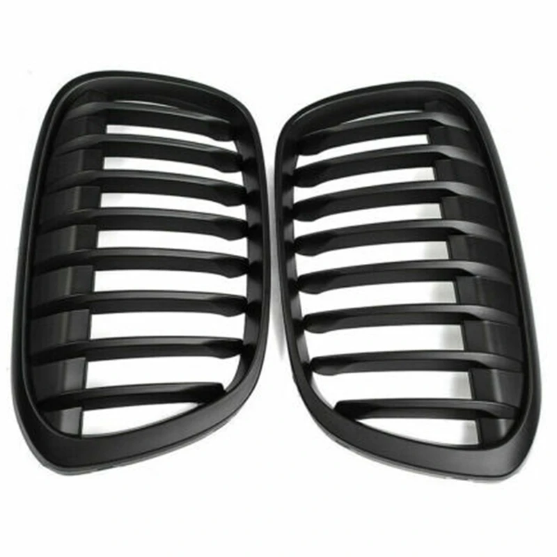 

Matte Black Front Bumper Kidney Grill Grilles For-BMW X1 F48 F49 2016-2019