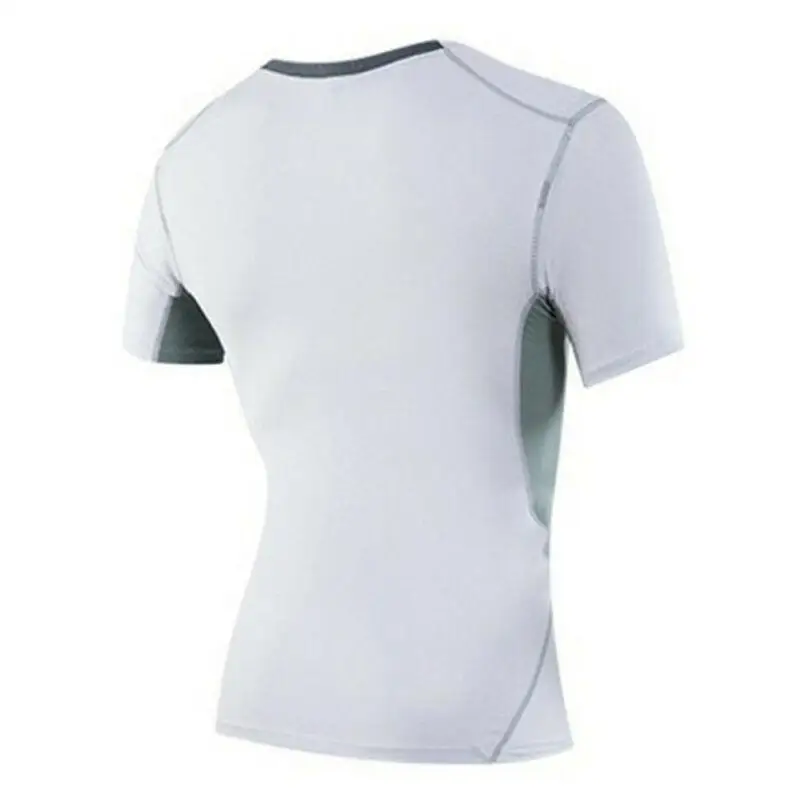 

Summer Sports Fitness T Shirt Men Tops Short Sleeve Round Collar Skinny T-Shirts Slim Fit Casual Tees Tops Men Clothing