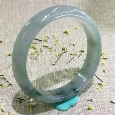 

zheru jewelry natural Burmese jade light 54-64mm bracelet elegant princess jewelry send mother to girlfriend