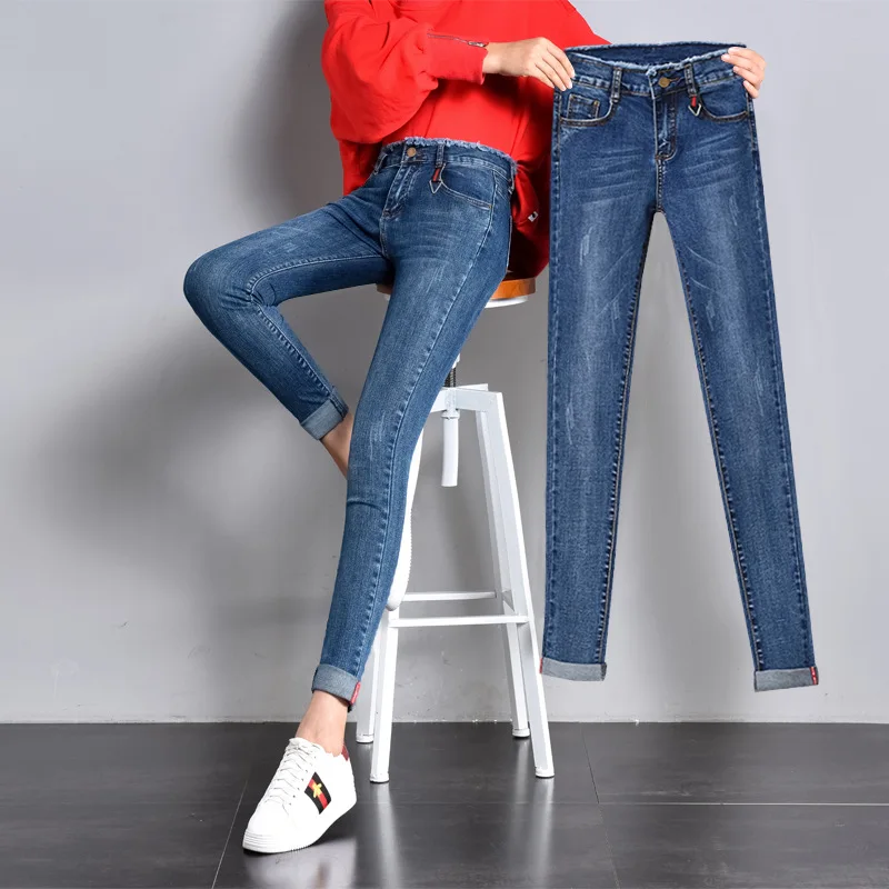 Женские джинсы карандаш джинсы-стрейч с высокой талией для мам 2020 | Женская