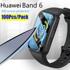 100 шт. в упаковке для браслете Huawei Band 6 honor band 6 Защитная пленка для экрана HD Прозрачная защитная крышка для huawei talkband b6 b5 Защитная пленка для экрана