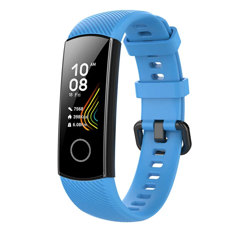 Blue strap Силиконовый ремешок для huawei honor band 5, умный Браслет, ремешок на запястье для honor band 4, резиновый браслет, умные Сменные аксессуары - Цвет: Blue strap