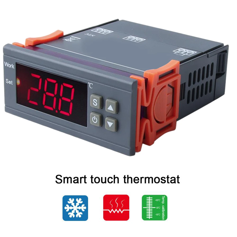 

Smart Temperature Controller MH-1210W Digital Thermostat Regulator Heating Cooling LED Display Digital Temperature Controller
