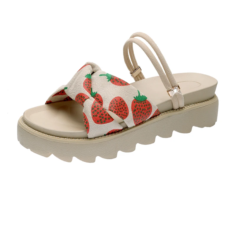 

Beach Shoes Womens Slippers Outdoor Platform Luxury Slides Pantofle Med Sabot Flat Designer 2021 Rubber Cotton Fabric PU Basic R