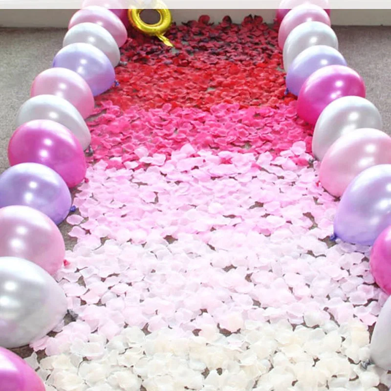 2000 свадебные украшения шелковые лепестки роз вечерние подарок на Новый год