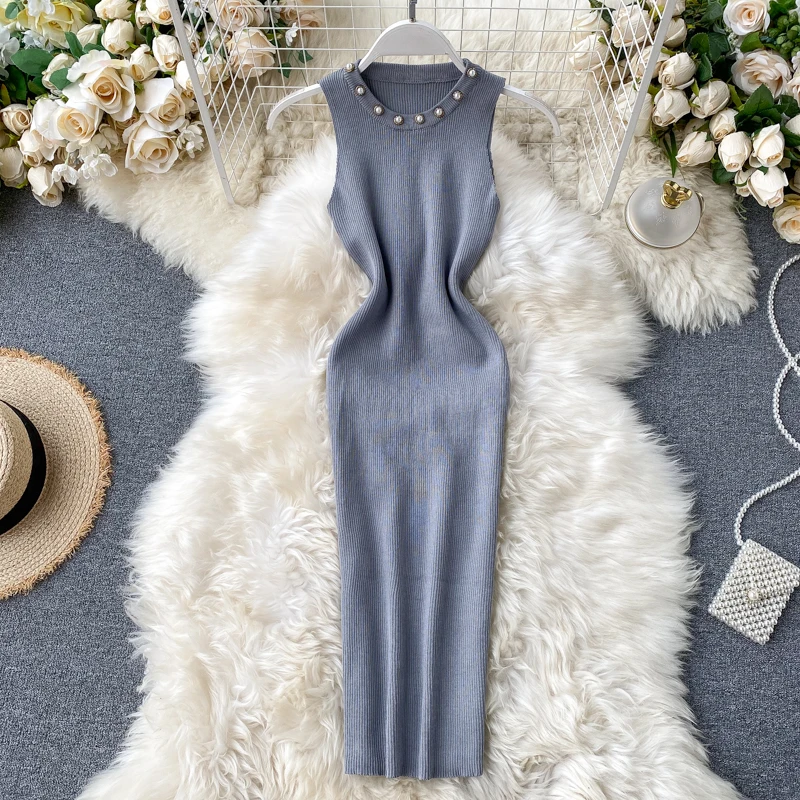 Женское трикотажное платье-карандаш SINGRAIN летнее облегающее платье средней длины