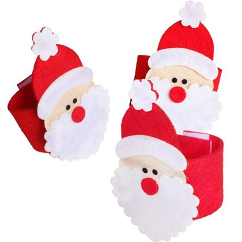 

Santa Claus Napkin Rings for Christmas Dinner Table Decorating Durable Serviette Holder for Table Home Restaurent 12PCS