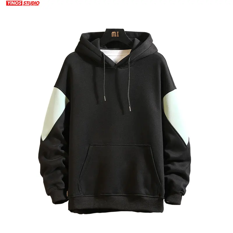 Прямая поставка теплая хлопковая верхняя одежда с карманами пуловер Осенняя