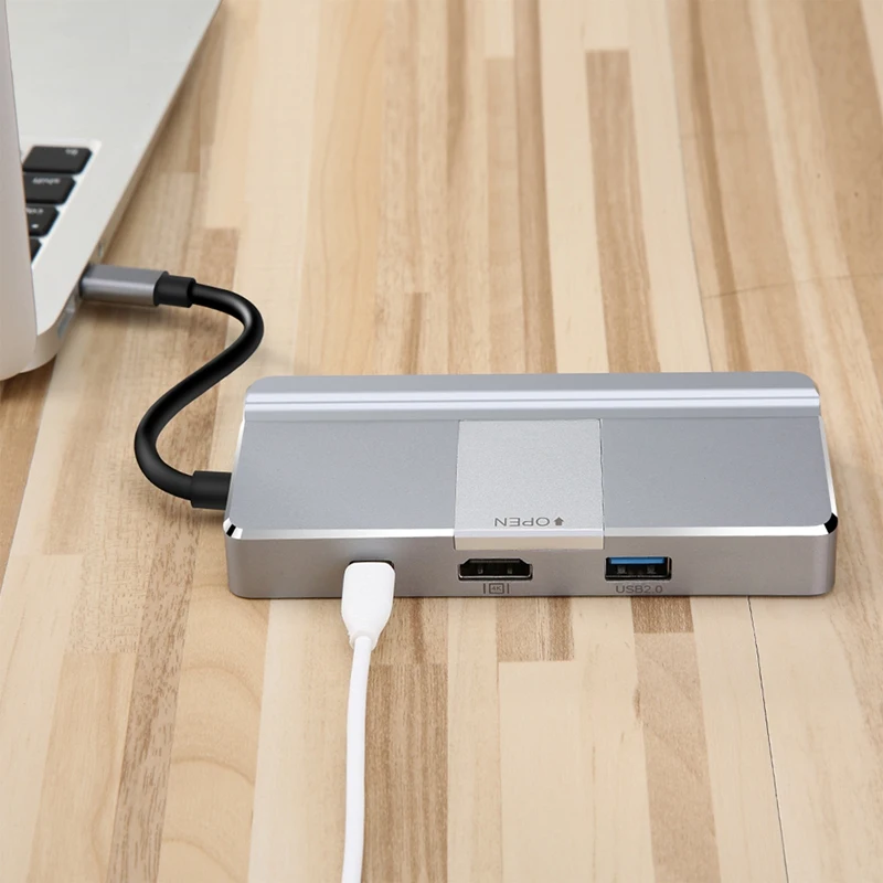 

8-In-1 HUB USB 3.0 HDMI SD TF Card Reader Adapter PD Charging HUB