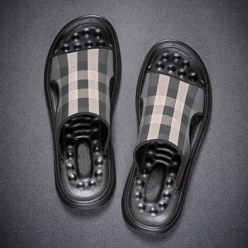 

Summer Homme Fashion Anti-Slip Slippers Beach Shoes Brand Shoes Flip Flops Soft Men Sandals Man Home Indoor Slides Bath