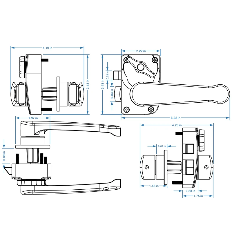 

Motorhome Car Bathroom Door Lock Security Door Handle Lock Zinc Alloy Handle Pull Knot Rotary Lock For Motorhome Door Accessorie