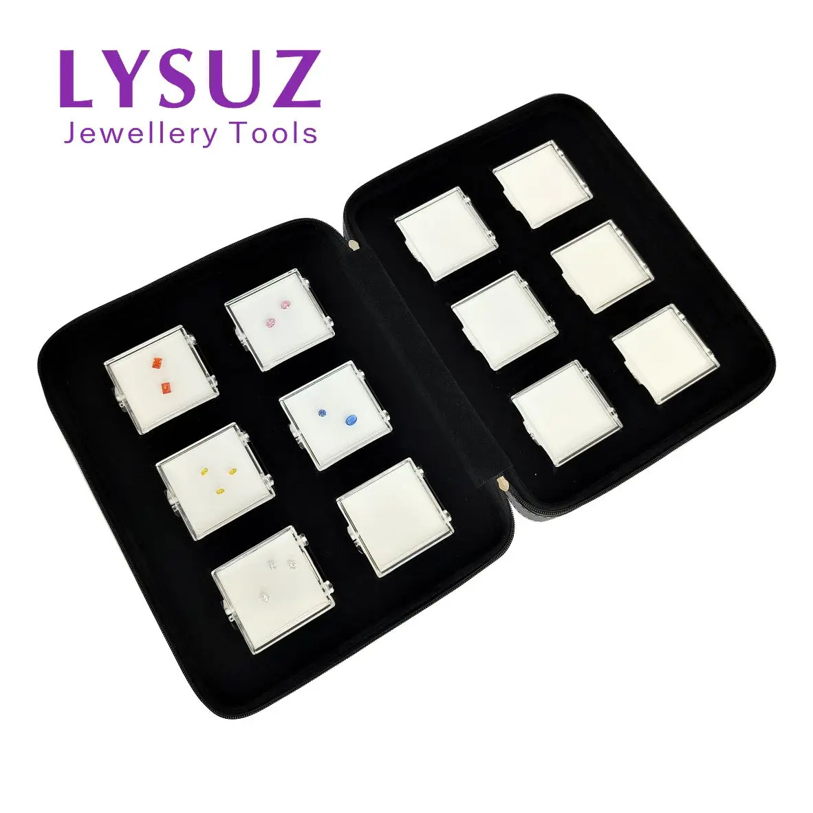 Adhesive Gems Box Storage Bag Diamond Display Show Case Packaging Tray Jewelry Acrylic Sticky Small Gemstone Modeling | Украшения и