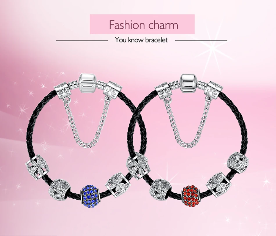 Женский кожаный браслет ELESHE распродажа черный серебряный женский ювелирные