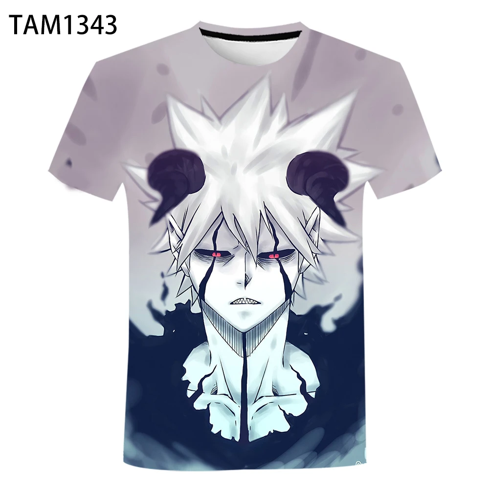 Футболка мужская с 3d-рисунком черного клевера аниме футболка из полиэстера