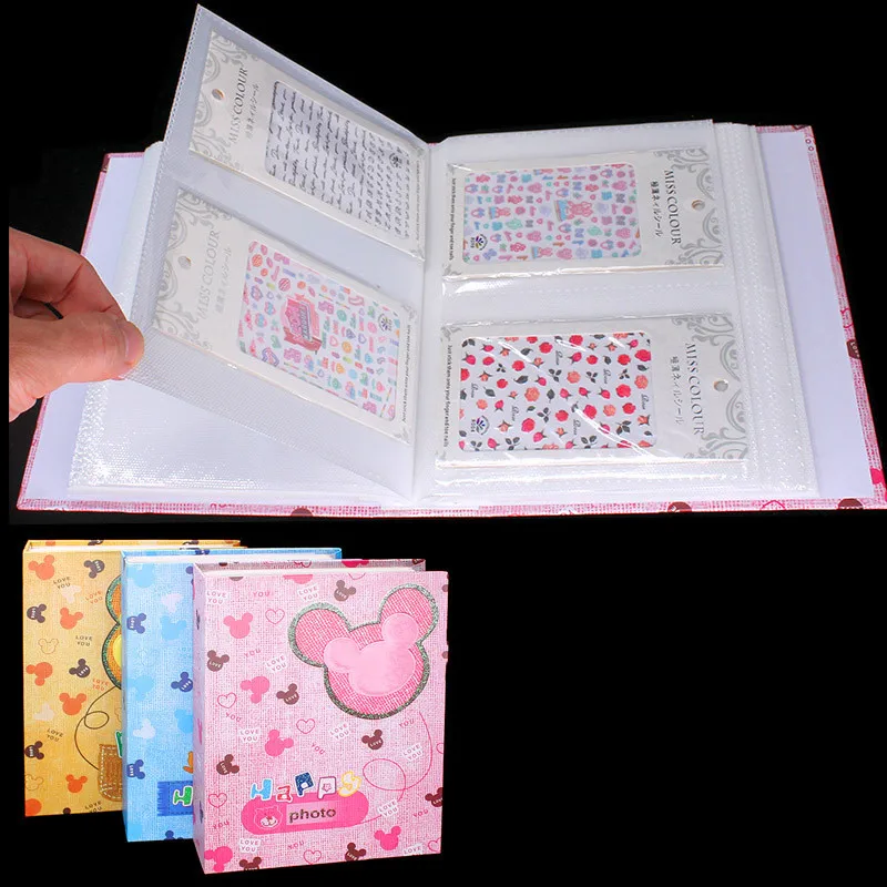 

200 Slots 3D Nail Sticker Water Decal Collection Albums Storage Holder Nail Art Display Showing Book Container Tools