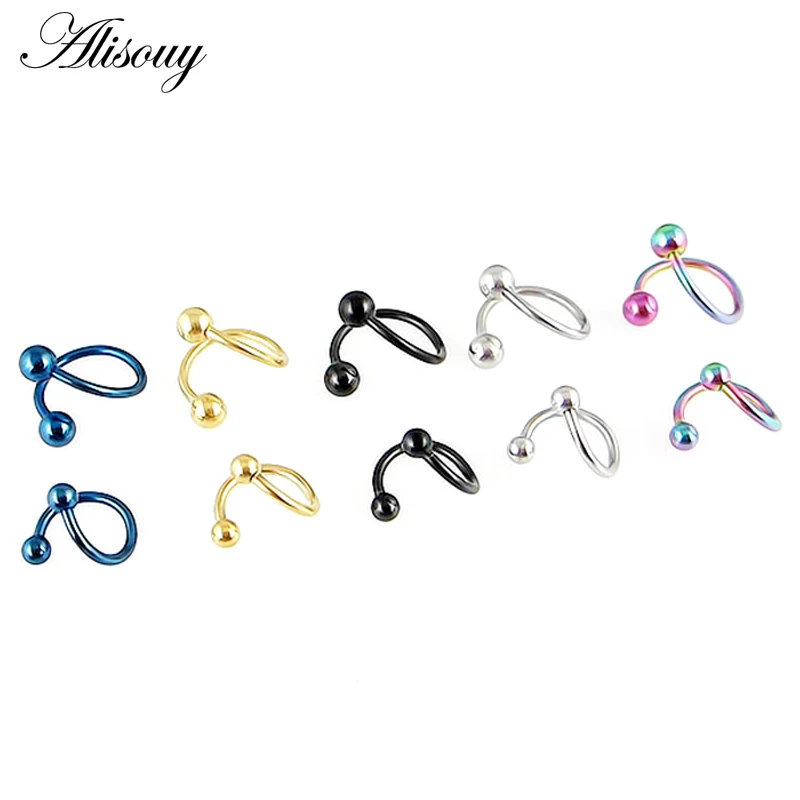 Мода 6 цветов смешанные ювелирные изделия для пирсинга губ носа ушей унисекс