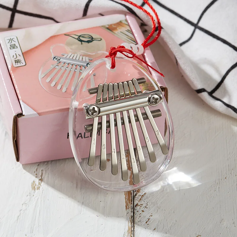 Деревянное/акриловое 8-тоновое мини-пианино для большого пальца пианино Kalimba Mbira