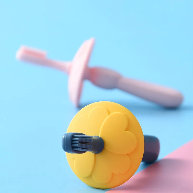 

Baby Silicone Training Toothbrush BPA Free Safe Toddler Teether Teething Ring Kids Teether Toys Children Chewing Gift Wholesale