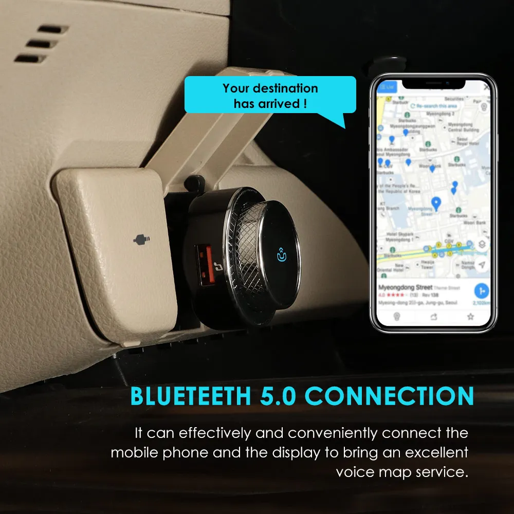 

USB Car Charger 2 Port LED 3.1A Universal Phone Fast Charging Black Stable Quick Charging for Table Phone Car