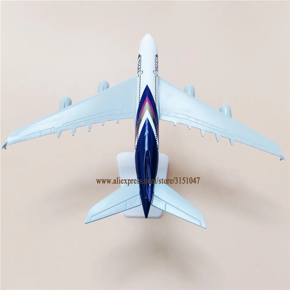 Модель самолета Airbus 380 Air Thai Airlines A380 20 см металлический сплав литье под давлением |