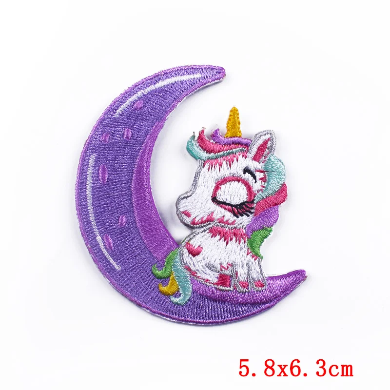 

Nicediy Unicorn Cat Patch Animal Iron On Patches Bird Frog Patches On Clothes Cartoon Applique Rainbow Embroidered Patch Badge