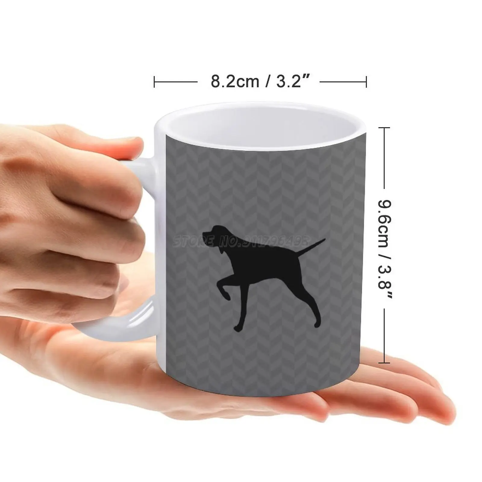 Кружка с указкой Силуэт Собаки белая кружка винтажная Новинка унисекс размер