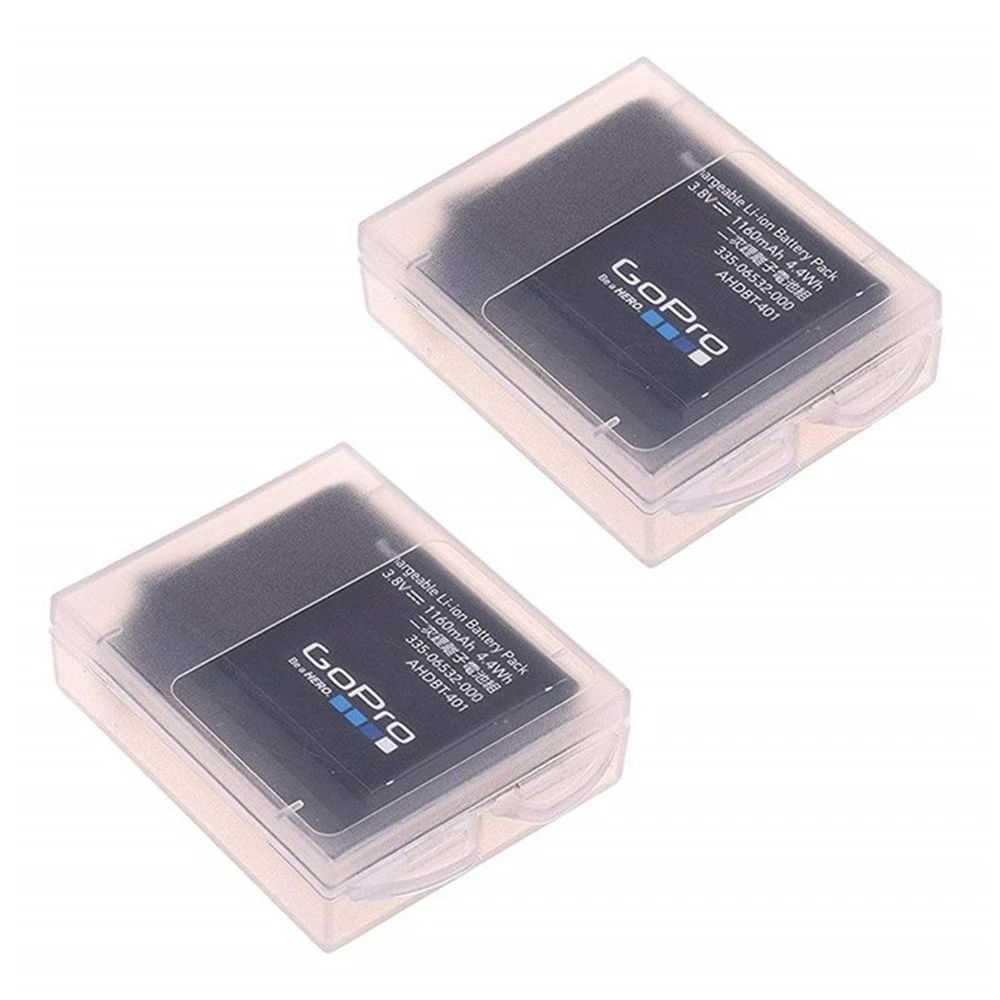 

2 Pcs Plastic Protective Storage Battery for GoPro Hero 8 7 6 5 4 Session Xiaomi Yi MiJia 4k Eken Camera Accessorie