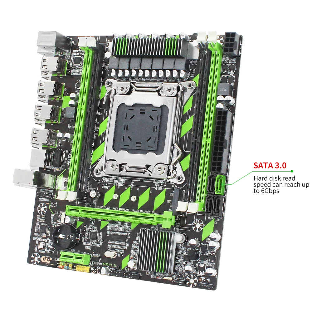 X79 motherboard LGA 2011 M-ATX with M.2 NVME slot support DDR3 Four channels RAM amd Xeon E5 v1 v2 CPU sata3.0 motherboards X79G |