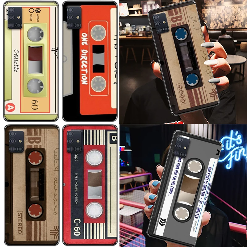 

Funny Magnetic Tape Phone Case For Samsung Galaxy A31 A11 A21S A41 A51 A71 A72 A52 A42 A32 4G 5G Funny Magnetic Tape Back Cover