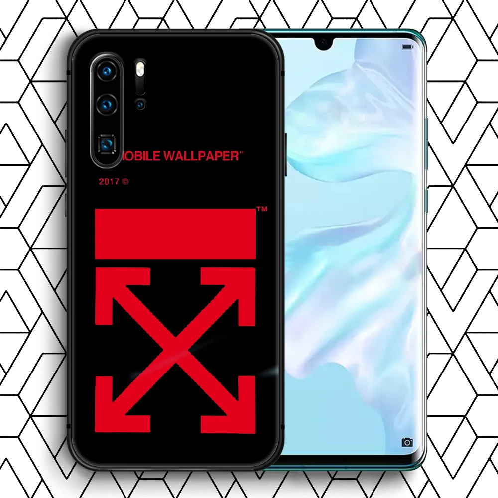 

White Twill Off Art Phone Case For Huawei P Mate 10 20 30 40 Lite Pro Smart Z 2019 Nova 5t Black Coque Fashion Etui Luxury