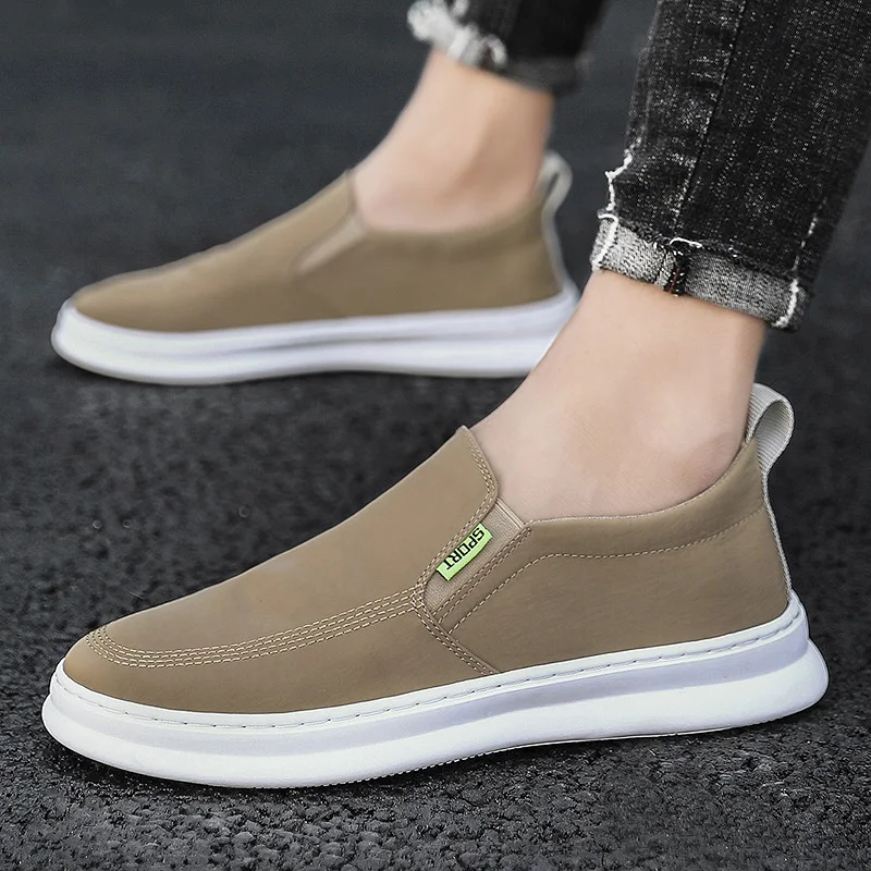 

Men's Loafers Summer Fashion Woven Fabric Casual Slip-On Shoes British Trend Lightweight Breathable Comfortable Flat Shoes
