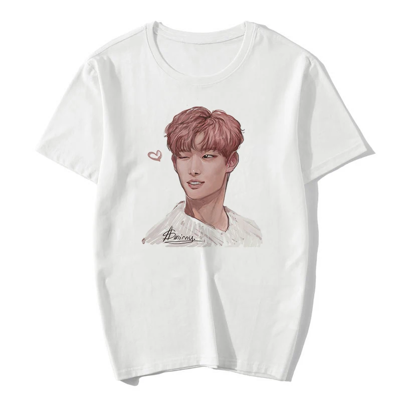 Женская футболка с коротким рукавом ATEEZ в Корейском стиле Харадзюку модная