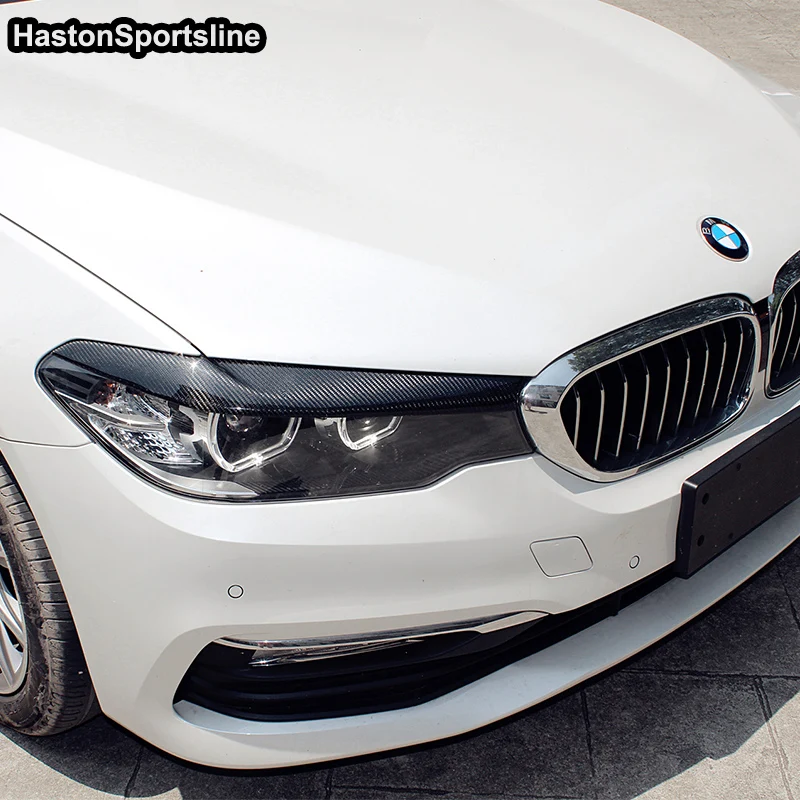Накладка на переднюю фару из углеродного волокна для BMW G30 2017 2018 2019|for bmw|carbon