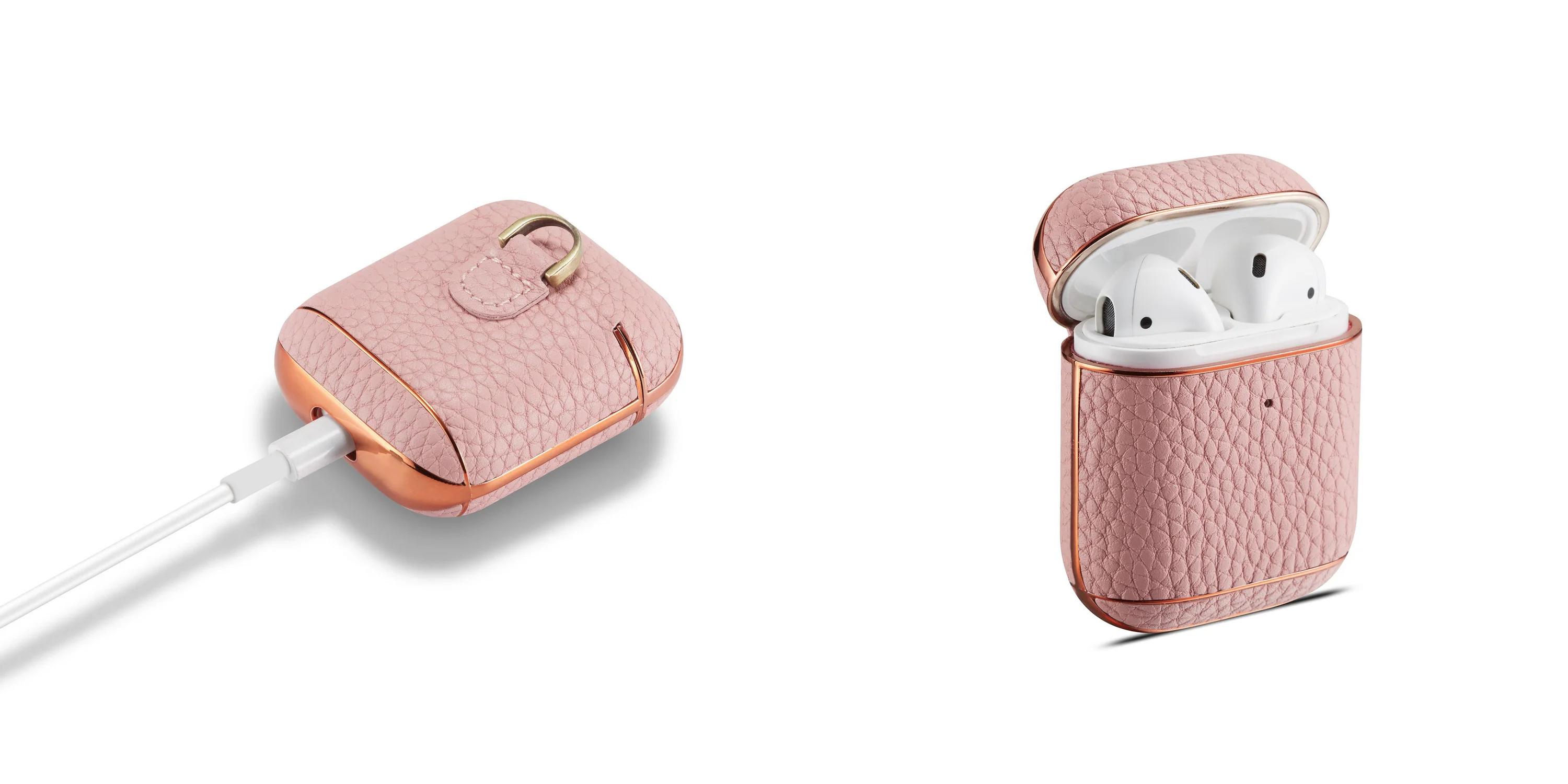 Чехол Airpods для коммерческих дел Чехол из натуральной кожи с покрытием для Apple Airpods 1/2 Зарядная коробка Anti-Fall Dust