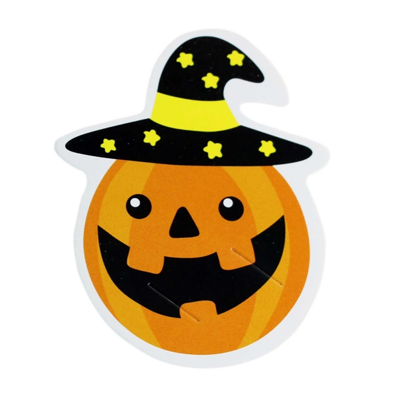 Милый креативный 50 шт. Хэллоуин тыква призрака леденец из бумаги карта для торта