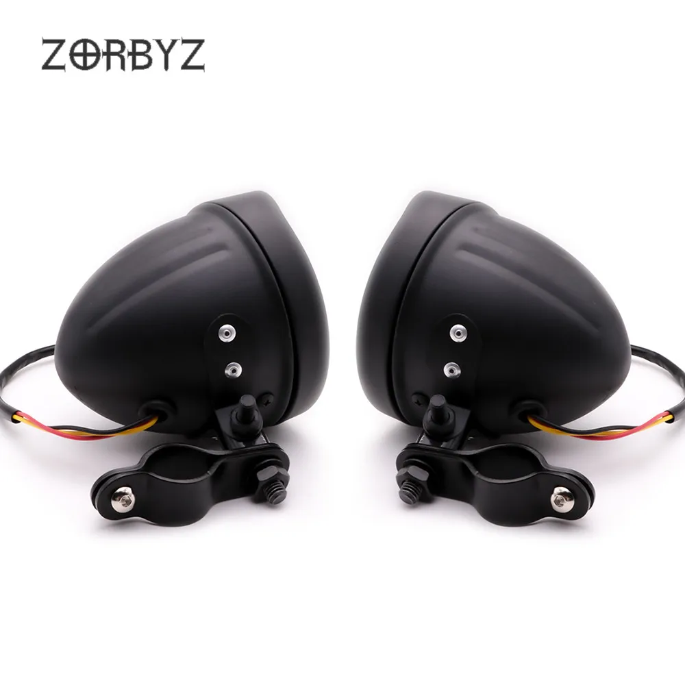 ZORBYZ 1 пара черный металлический прозрачный объектив противотуманный светильник