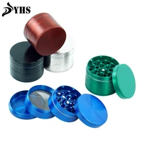 4 layers metal cylindrical design smoking grinder solid color spice grinder cigarette accessories kitchen practical gadget