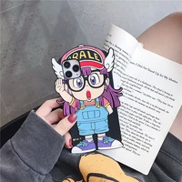 japan anime 3d case cute machine doll arale silicone cover for iphone 13 12 mini 11 pro max xs xr 7 8 plus se20 phone back cover