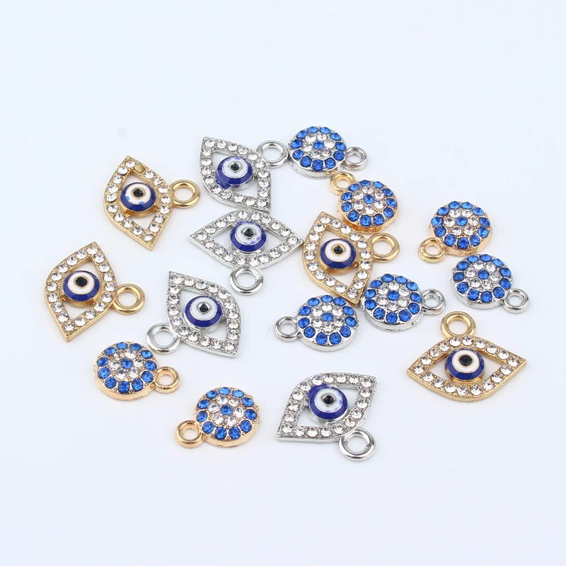 5 шт. Браслет талисман от сглаза стразы подвески сделай сам стекло живая память