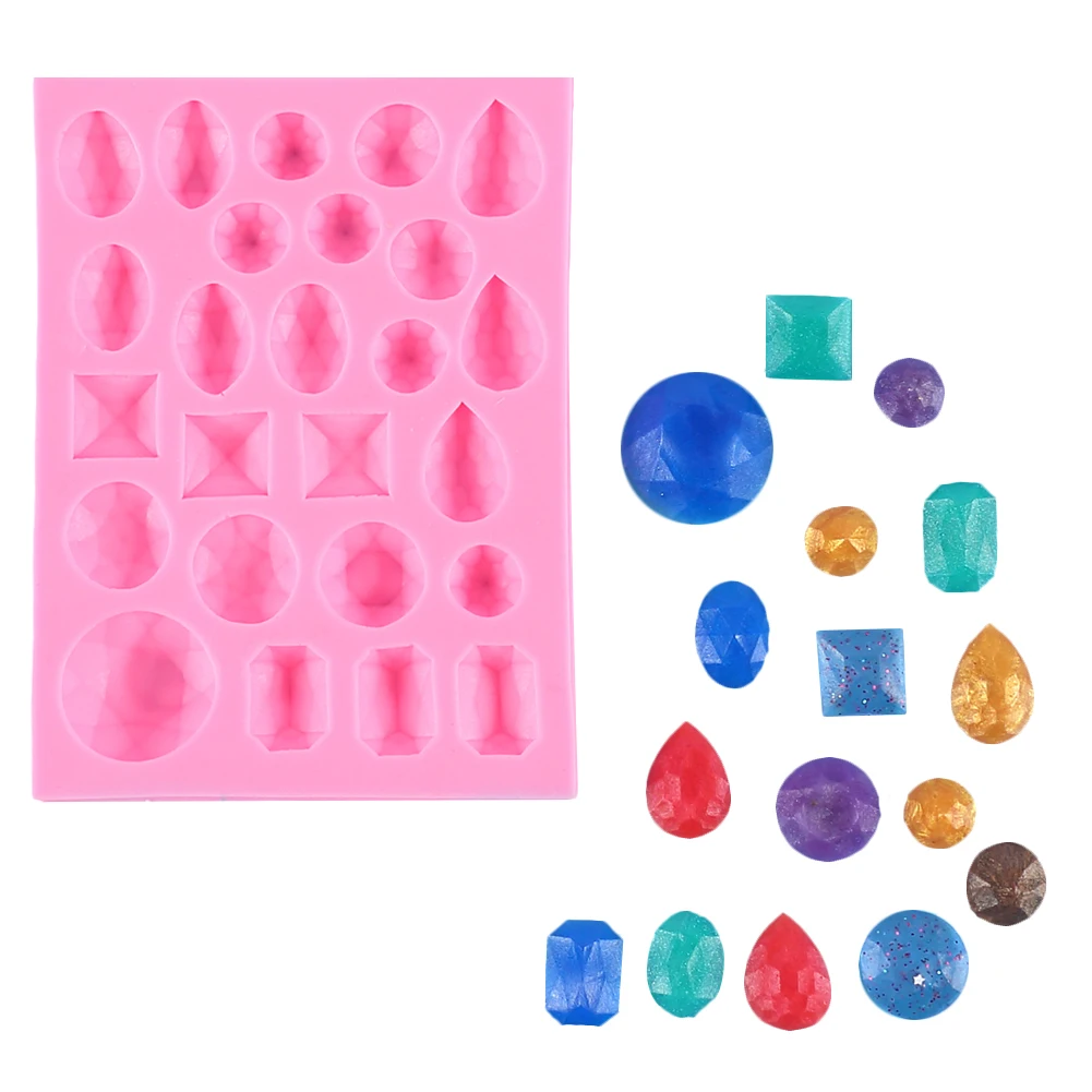 

Gem Silicone Mold Cabochons Gem Diamond Pendant Earring Necklace Jewelry Craft Casting Mold