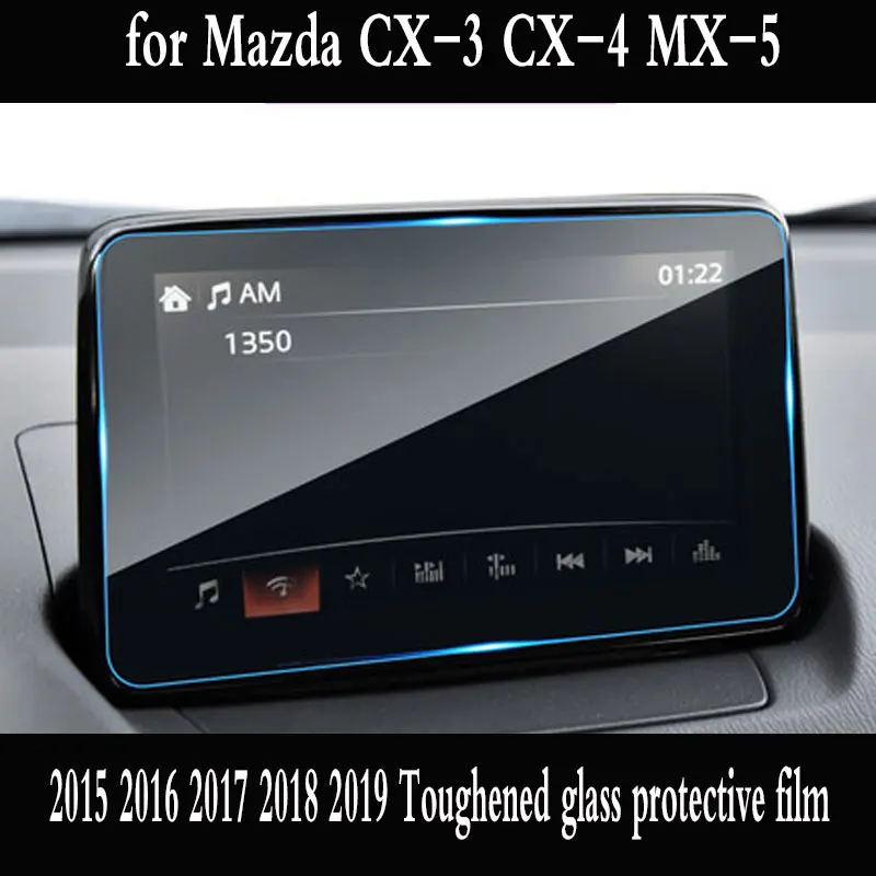 

Car Tempered Glass Screen Protective Film Sticker GPS Multimedia LCD Guard for Mazda CX-3 CX-4 2015 2016 2017 2018 2019
