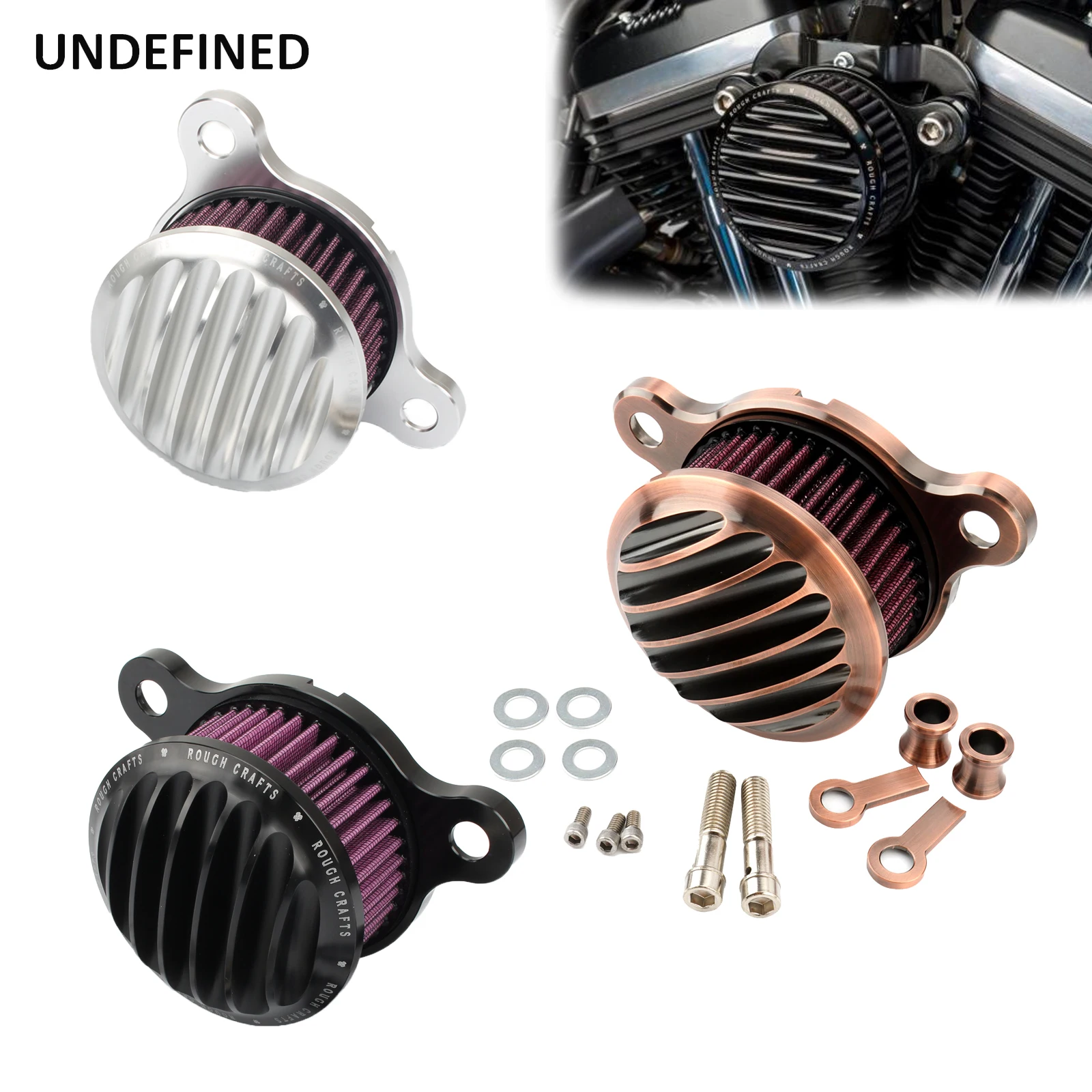 

Motorcycle Air Filter Intake Black Chrome CNC Air Cleaner Filters System For Harley Sportster XL Iron 883 XL1200 48 72 1991-2021
