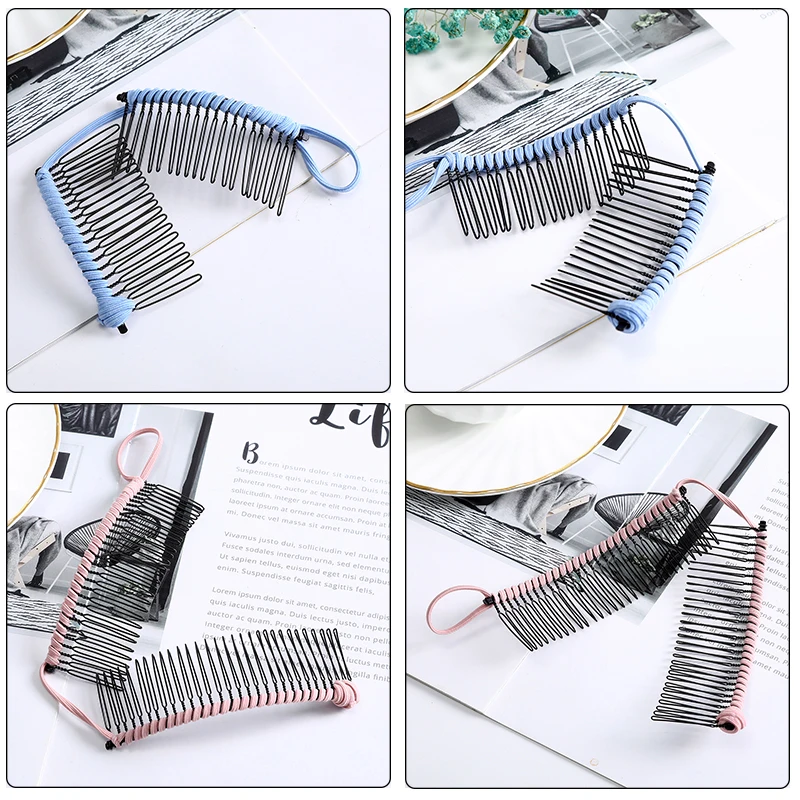 Женская заколка-банан расческа для волос растягивающаяся профессиональная