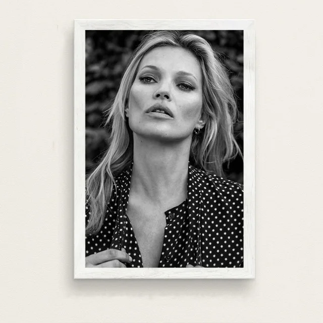 2 Kate Moss супер модель звезда Мода сексуальная B& W художественная живопись Шелковый Холст плакат настенный домашний декор - Цвет: 2