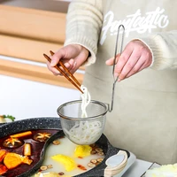 fine mesh stainless steel noodles pasta strainer colander kitchen cooking utensil hot pot serving basket cookware utensil