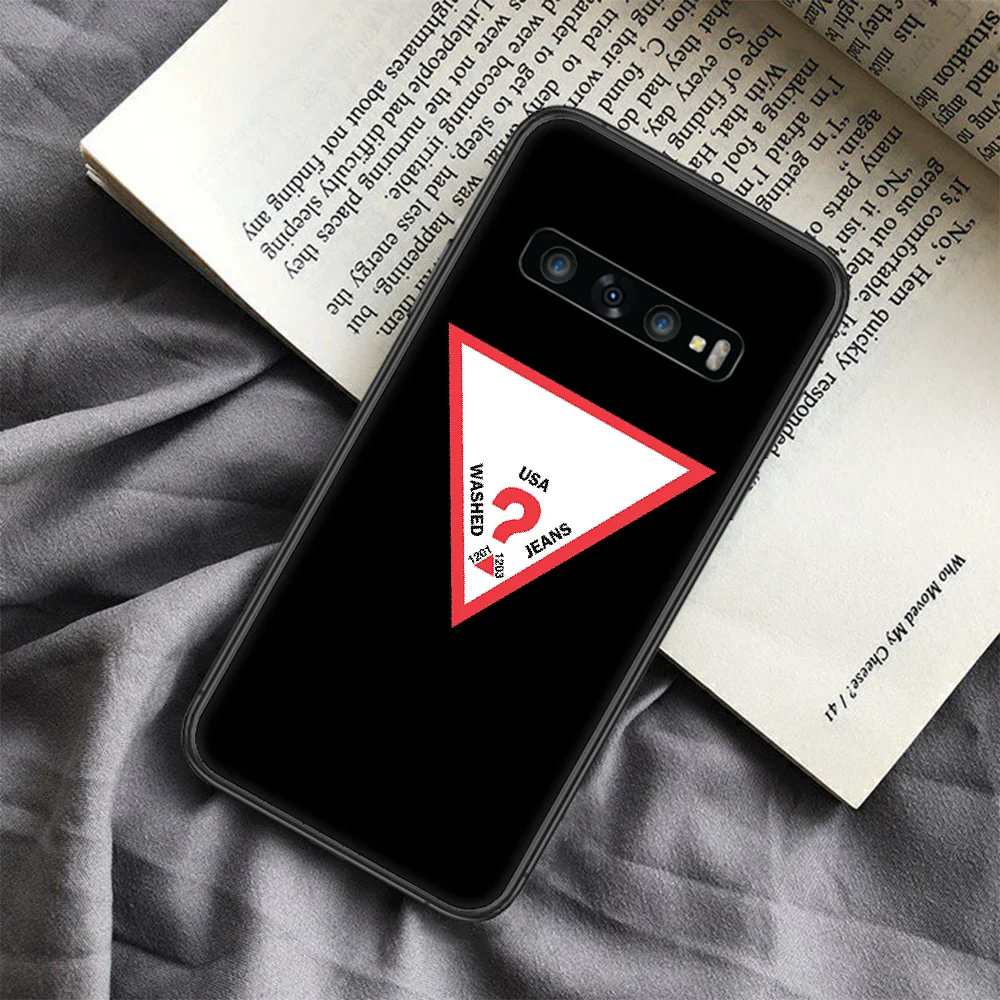 

fashion luxury brand guess Phone Case For Samsung Galaxy Note S 8 9 10 20 Plus E Lite Uitra black Hoesjes Fashion Cover Tpu