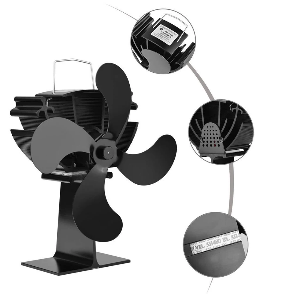 

4 Blades Home Fireplace Fan Efficient Heat Distribution